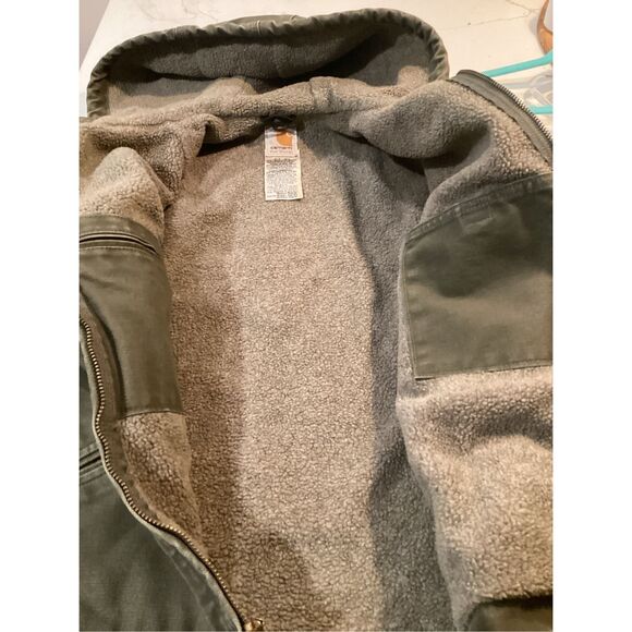 SOLD SOLD Carhartt Womens Sierra Jacket Sz M Sherpa Lining Olive Moss Vintage - Picture 8 of 11